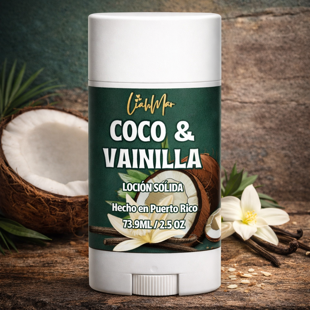 Loción solida de coco vainilla